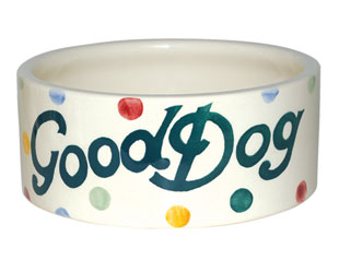 Polka Dot Dog Bowl