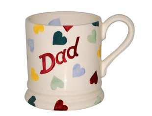 Polka Hearts Dad Half Pint Mug