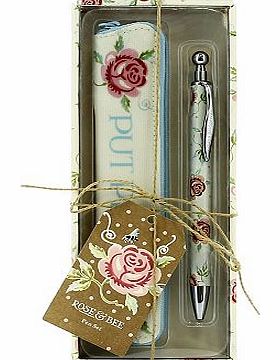 Rose & Bee Pen & Wallet Gift