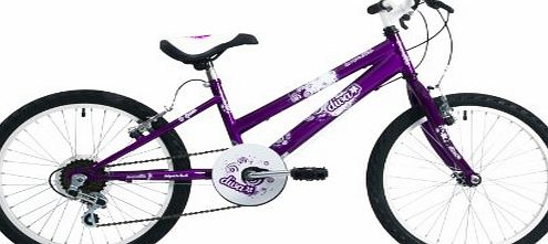 Emmelle Girls Diva 6-speed Girls Junior Cycle - 20 inch, Purple