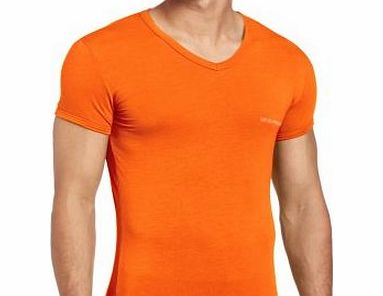 Emporio Armani 110810 3P515 Mens V-Neck T-Shirt SS13 Orange M