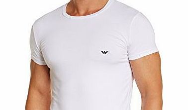 Emporio Armani Basic Stretch Cotton Crew Neck T-Shirt, White, Large