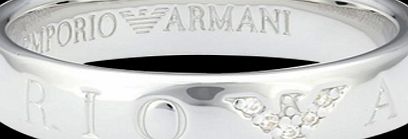 Emporio Armani Brand Slim Silver Ring - Ring
