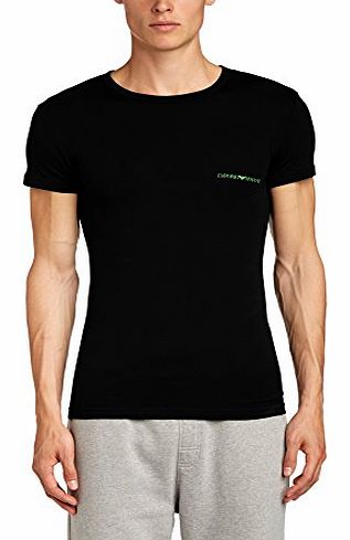 Emporio Armani Intimates Mens Eagle Stretch T-Shirt, Black, X-Large
