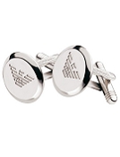 Emporio Armani stirling silver logo cufflinks