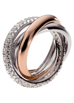 Ladies Silver and Rose Gold Ring