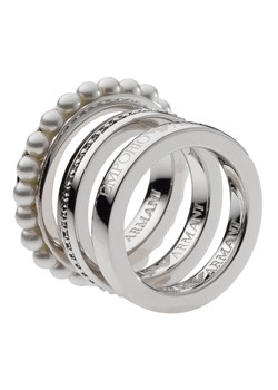 Emporio Armani Ladies Silver Rings - Size M.5