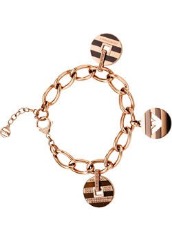 Ladies Steel and Rose Gold Charm