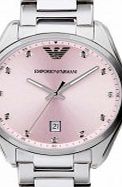 Emporio Armani Ladies Tazio Rose Silver Watch
