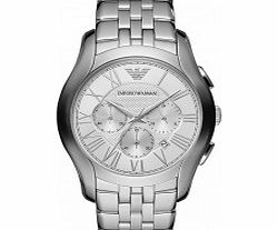 Emporio Armani Mens New Valente Silver Watch