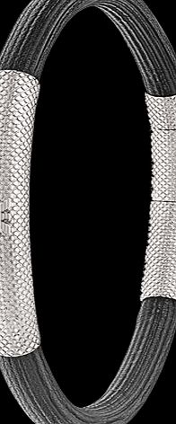 Emporio Armani Mens Steel and Black Silicone