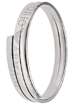 Emporio Armani Stainless Steel Groove Bangle