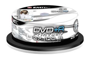 DVD R 4,7GB 8X Printable White Top - Spindle of 25 Discs