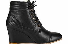 Womens Bunya black leather ankle boots