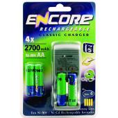 encore Classic Charger With 4 x AA 2700 mAh