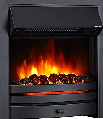 Endeavour Fires and Fireplaces Roxby Inset Electric Fire, Black Trim and Fret, 220/240Vac 1amp;2kW, Remote control