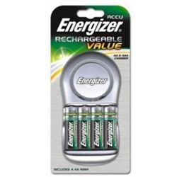 Energizer Battery Charger with 4 x AA 1300mah Rechargeable Batteries