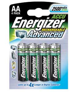 Energizer Rechargeable AA 2450mAh Batteries - 4 pack