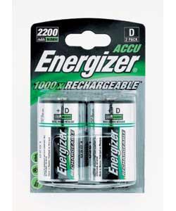 energizer Rechargeable D Ni-MH Batteries - 2 Pack
