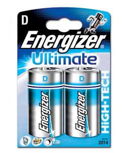 energizer Ultimate D Batteries - 2 Pack