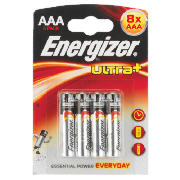 Ultra+ AAA batteries, 8 pack
