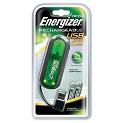 Energizer USB Battery Charger with 2x AAA