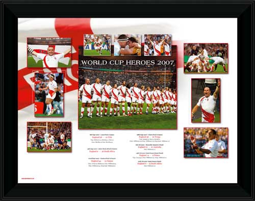 England and#8211; 2007 Rugby World Cup framed presentation