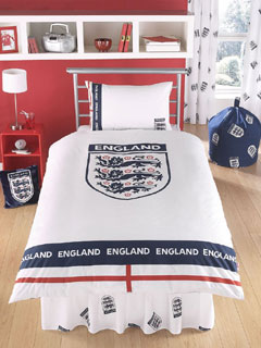 England Football England Duvet Cover and Pillowcase `hite`Design Bedding - Great Low Price