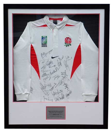 Limited edition fully signed Rugby World Cup shirt