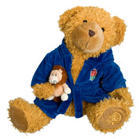 England Rugby Bathrobe/Lion Ltd Edition Bear.