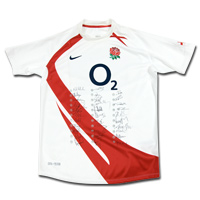 England Rugby Signed Shirt - Signed by 32