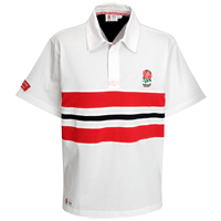 england Rugby Striped Panel Polo Shirt -