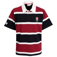 england Rugby Striped Rugby Polo Shirt.