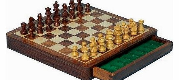 English Chess Company Solid Wood Push Drawer Chess Cabinet 