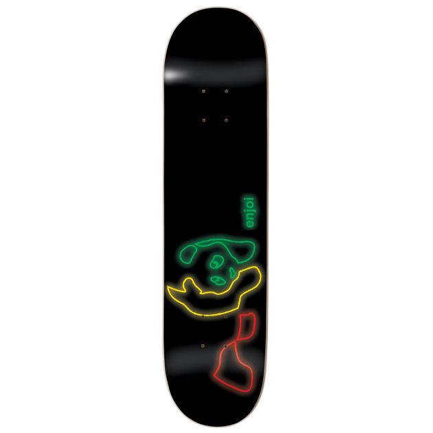Enjoi Neon Rasta Panda Skateboard Deck - 7.5 Inch