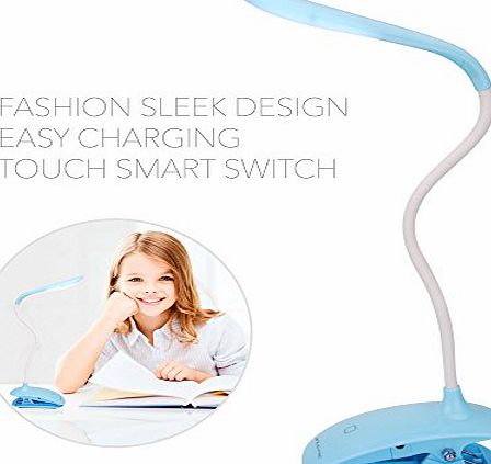 enLightric LED Desk Lamp, Dimmable Touch Eye-care with USB Charger Port, 3 Level Brightness, Flexible Arm, Travel Lamp, Bedroom Lamp Use for Books, Kindle, Nook, Maps, Recipes, Crafts, Adjustable Reading Desk Li