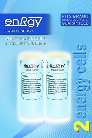 ENRGY  Gas Refills suitable for all Braun Cordless Stylers
