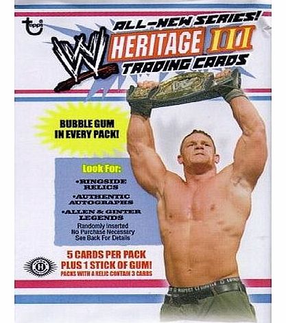 WWE Heritage 3 Wrestling - Trading Card Pack - Set of 15 Packs