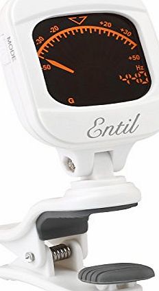 Entil Guitar Tuner Full Color Display Electronic Digital amp; Chromatic Clip On Tuner for Guitar, Bass and Violin lovers, White