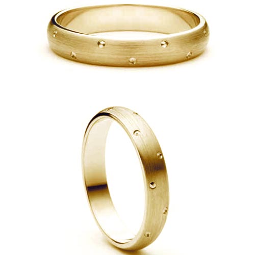 3mm Medium Flat Court Entrelace Wedding Band Ring In 9 Ct Yellow Gold