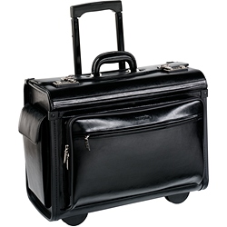 Enzo Rossi Leather pilot trolley case