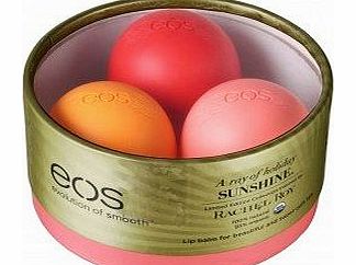 EOS Holiday 2014 Limited Edition Lip Balm 3-Pack Inspired by Rachel Roy - Strawberry Kiwi, Orange, Grapefruit -USA-