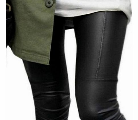 Sexy Ladies Faux Leather Slim Stretch Footless Leggings Fashion Pants Trousers Tights