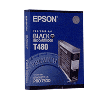Epson C13T480011 OEM Black Inkjet Cartridge