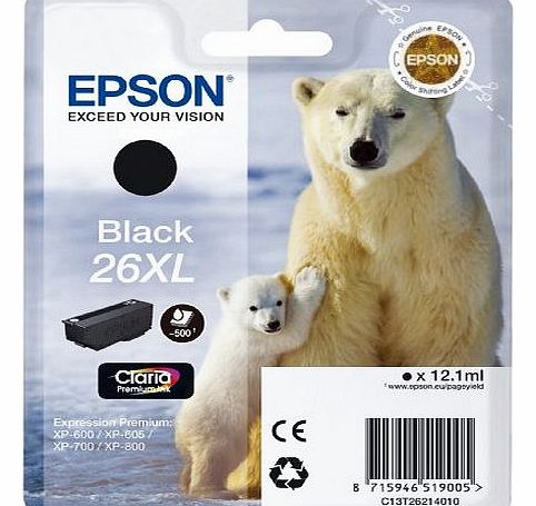 Epson Polar Bear 26XL High Capacity Ink Cartridge - Black
