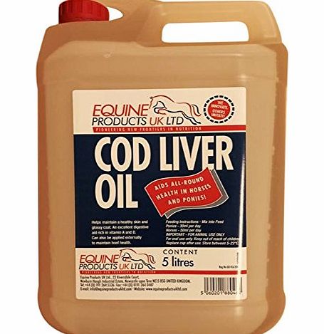 Equine Products Cod Liver Oil Horse Supplement, 5 Litre