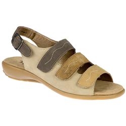 Equity Female Acapulco Nubuck Upper Textile Lining Casual Sandals in Brown Multi, WHITE MULTI