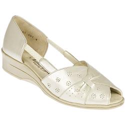 Female Stacy Leather Upper Textile Lining Casual Shoes in Beige Shimmer, Navy Multi
