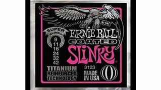 Ernie Ball COATED Ernie Ball Super Slinky Strings with Titanium Technolgy