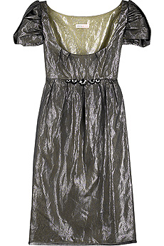 Metallic linen dress